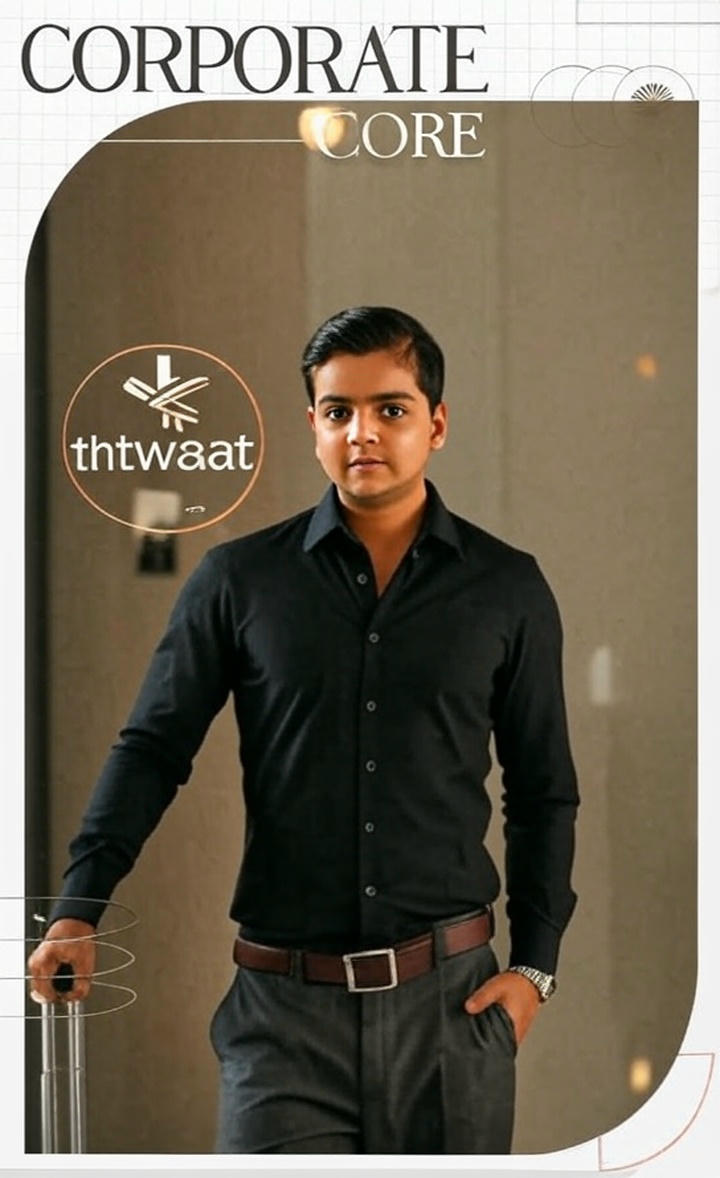 Classic Black Formal Shirt – Corporate Core Collection | Thtwaat